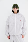 BSRABBIT SPIDERWEB HOODED JACKET SILVER GRAY