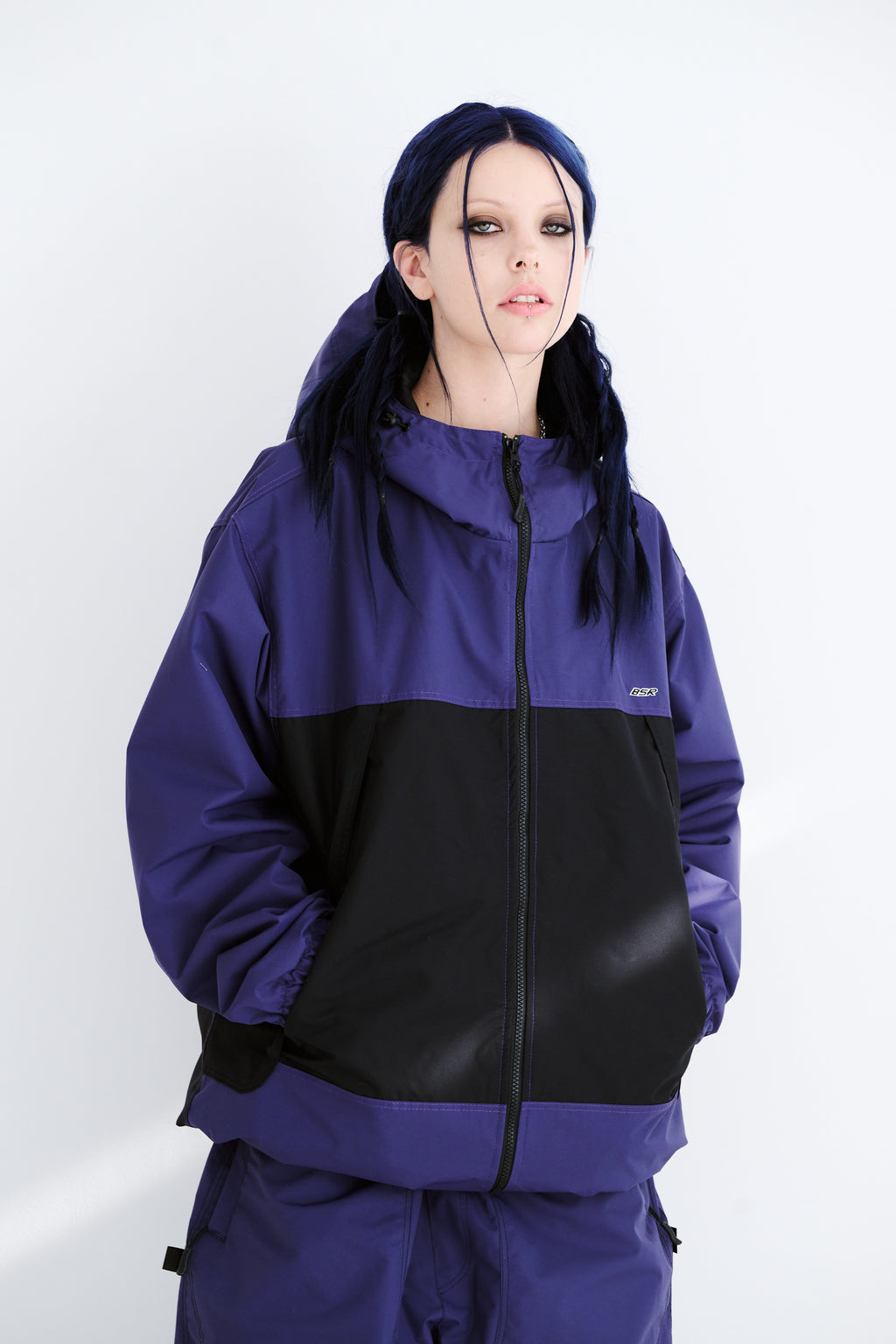 BSRABBIT MMM HF WINDBREAKER HOODED JACKET PURPLE