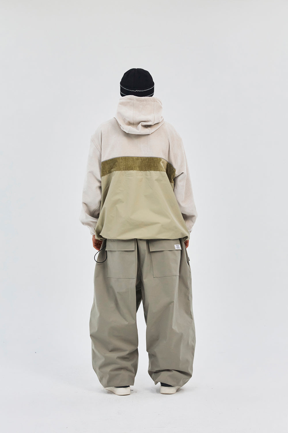 BSRABBIT HF SOFT HOODED ANORAK JACKET CLASSIC BEIGE TONE MULTI