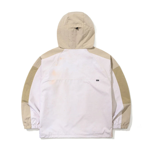 HARE1502 ART PRINT HOODED JACKET CREAM BEIGE