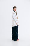 BSRABBIT BSRBT SPORTY PULLOVER SNAP JACKET WHITE