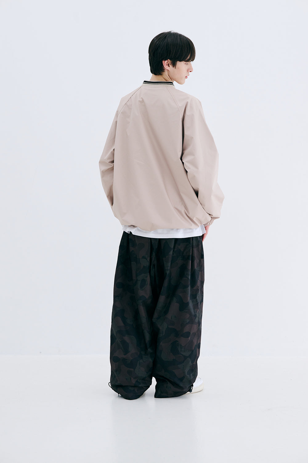 BSRABBIT BSRBT SPORTY PULLOVER SNAP JACKET BEIGE