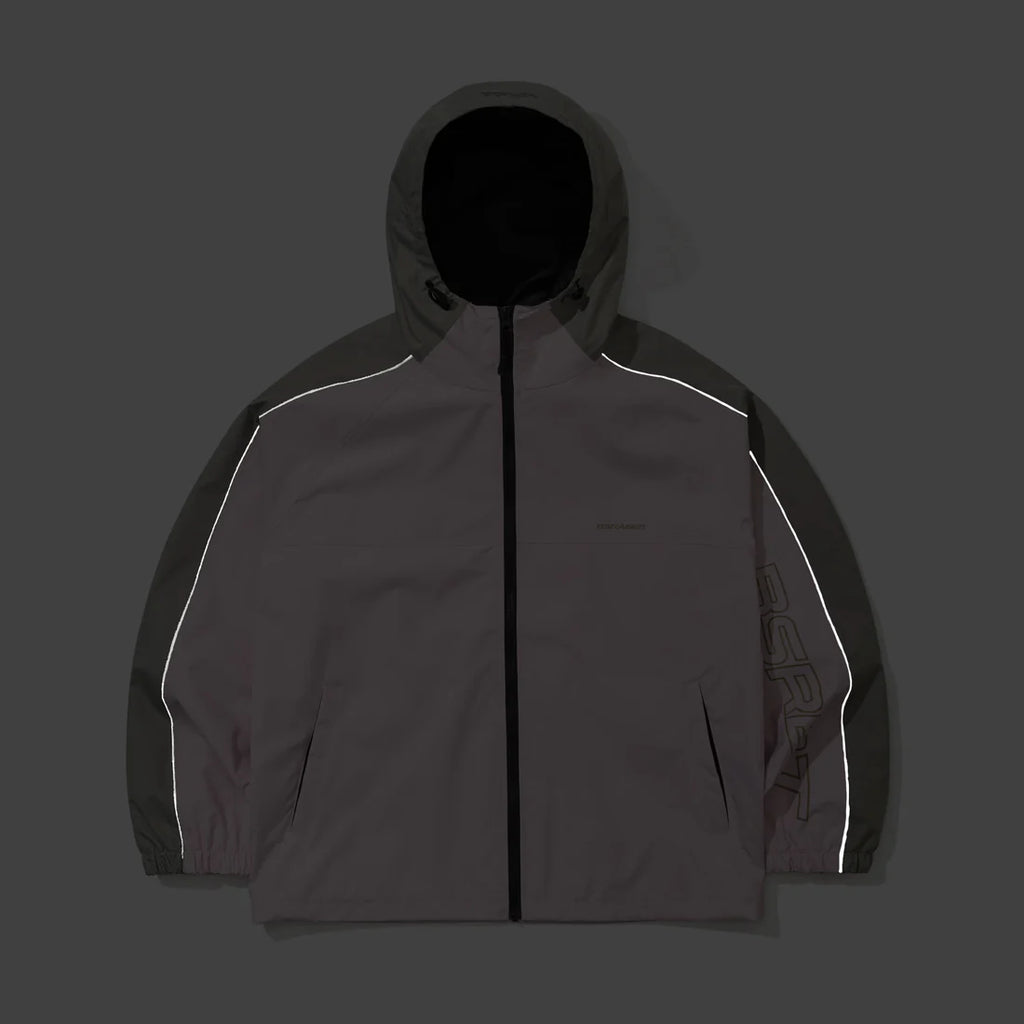 LIGHT WEIGHT REFLECTIVE LINE HOODED JACKET BABY PINK