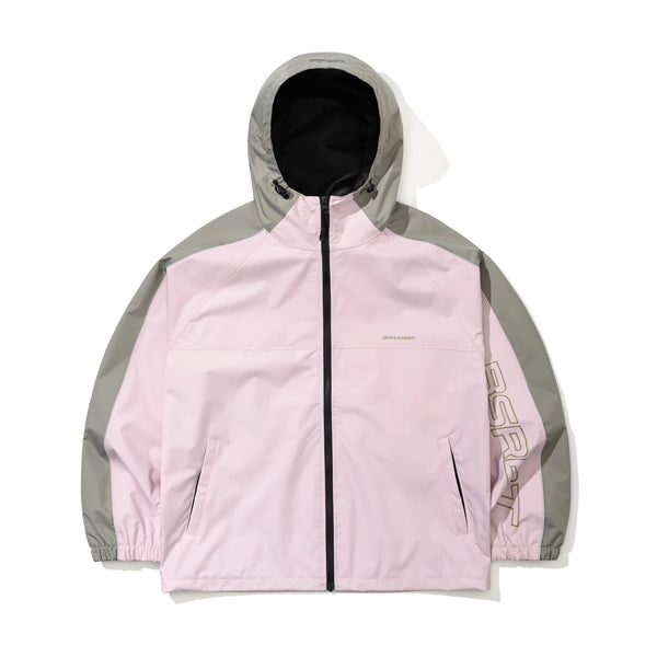 LIGHT WEIGHT REFLECTIVE LINE HOODED JACKET BABY PINK