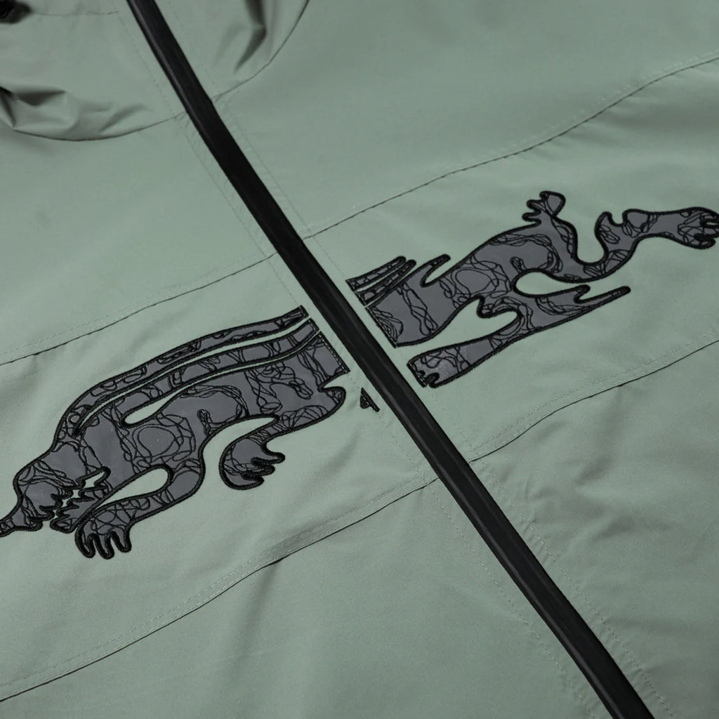 LIGHT WEIGHT REFLECTIVE LINE HOODED JACKET BABY PINK