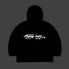 REFLECTIVE DRABBIT HOODED JACKET BLACK