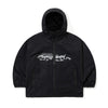 REFLECTIVE DRABBIT HOODED JACKET BLACK