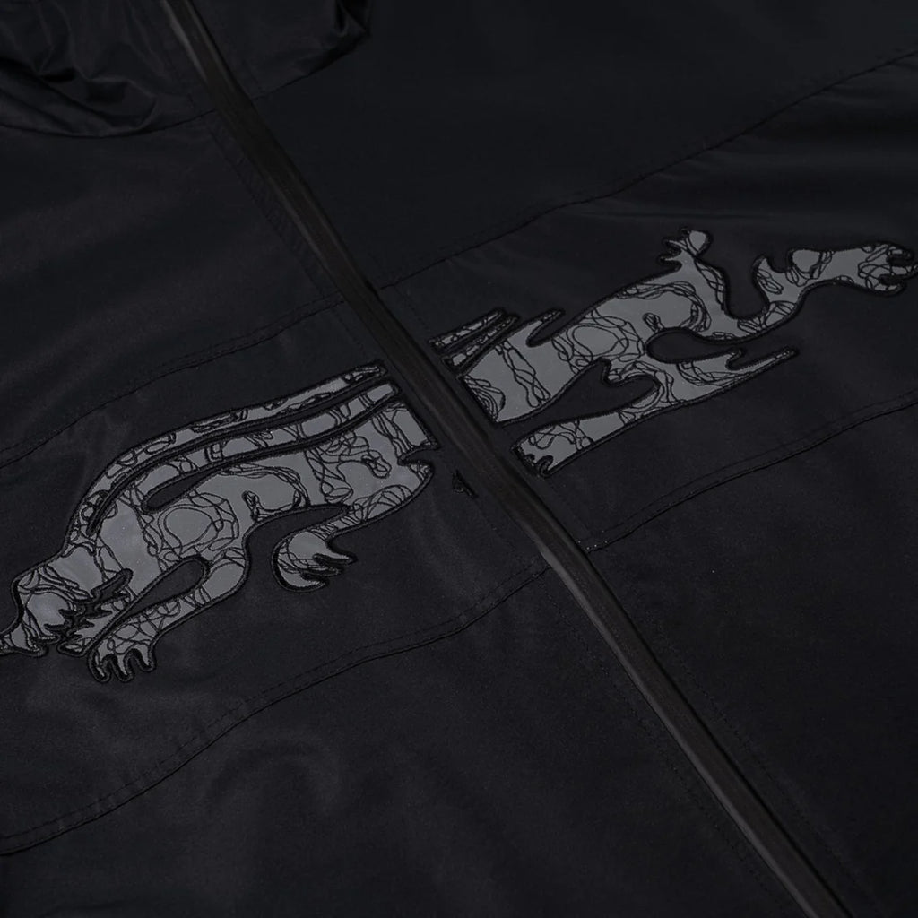 REFLECTIVE DRABBIT HOODED JACKET BLACK