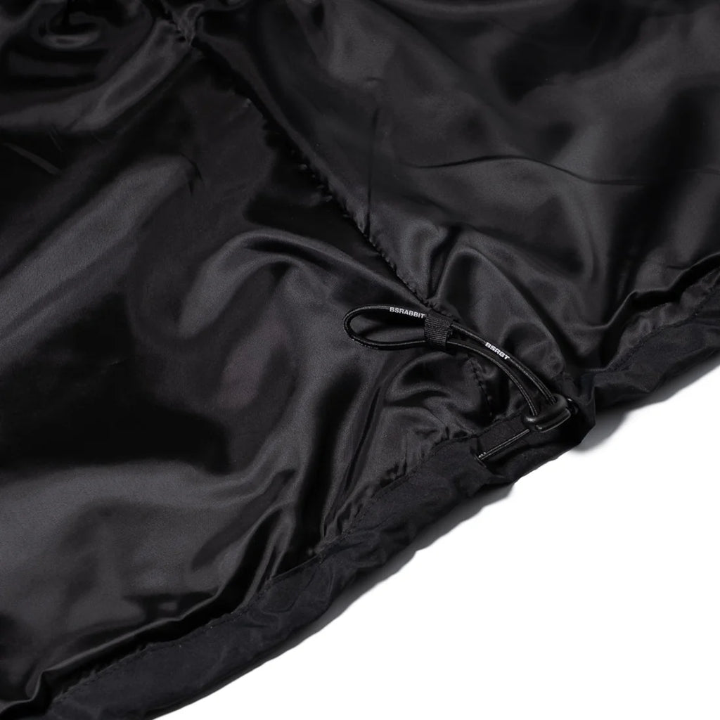 REFLECTIVE DRABBIT HOODED JACKET BLACK