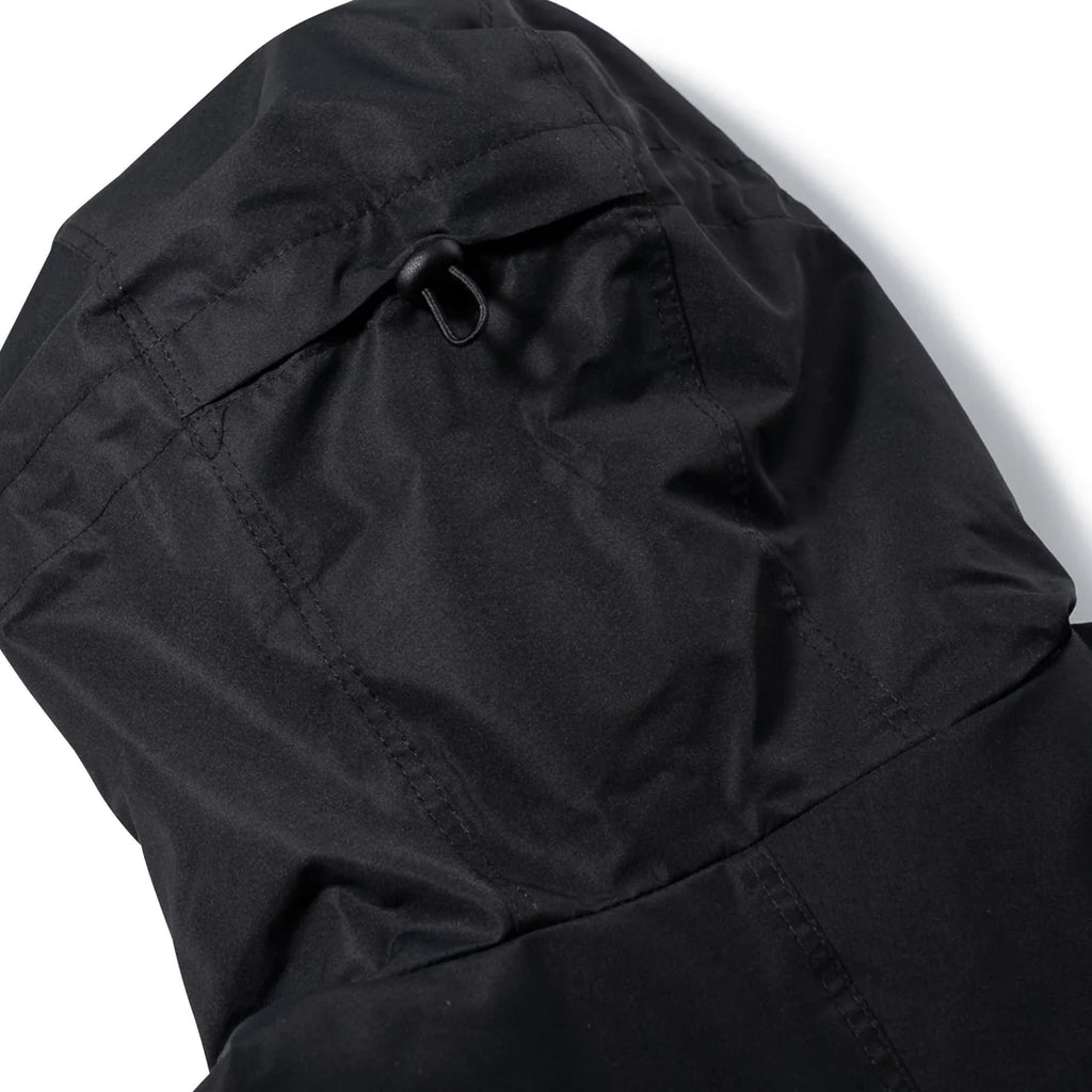 REFLECTIVE DRABBIT HOODED JACKET BLACK