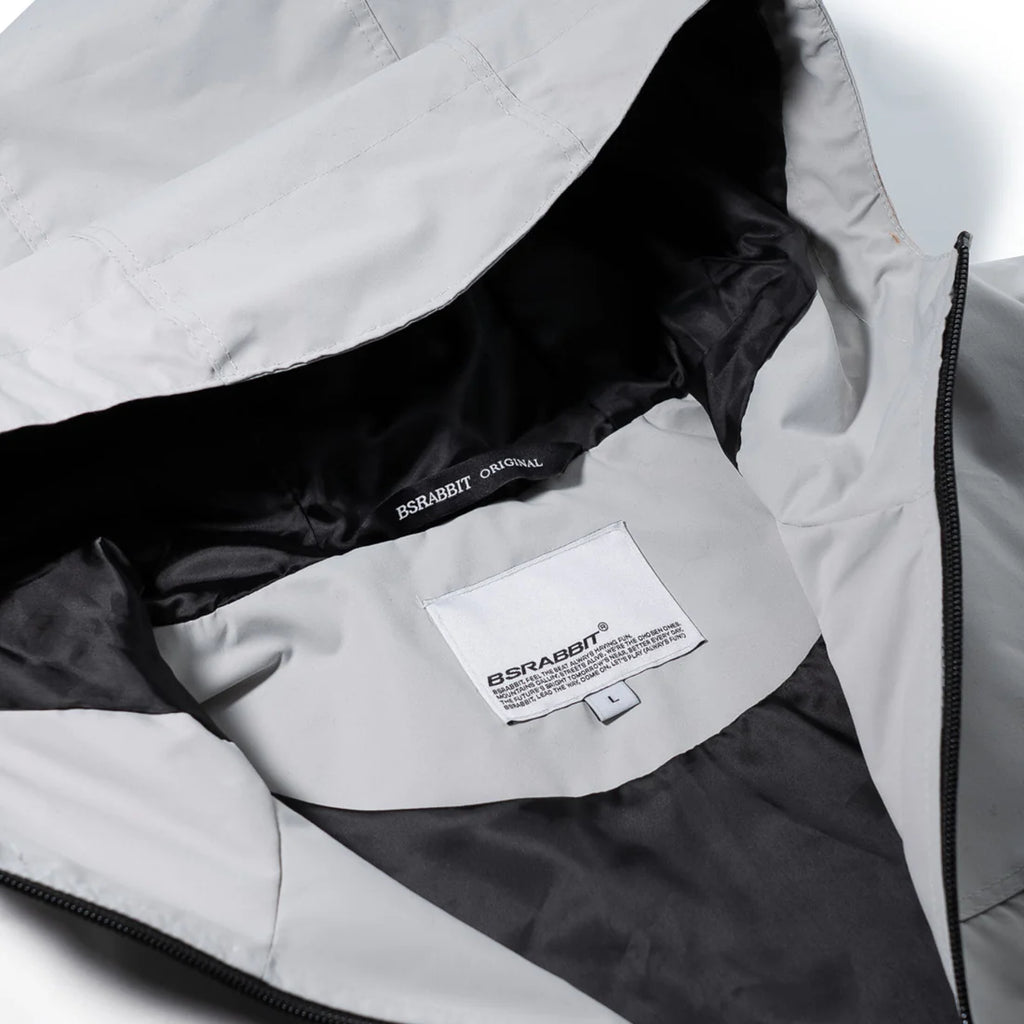 REFLECTIVE DRABBIT HOODED JACKET GRAY