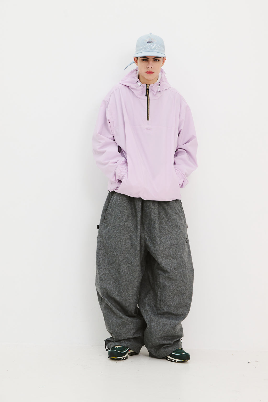 BSRABBIT BSR HOODED ANORAK JACKET PASTEL PURPLE