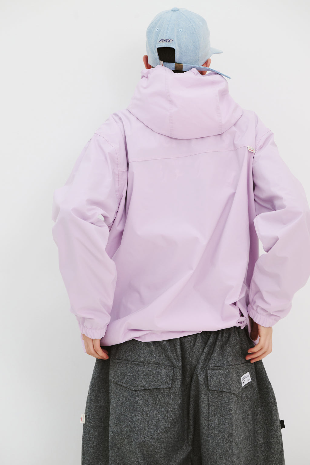 BSRABBIT BSR HOODED ANORAK JACKET PASTEL PURPLE