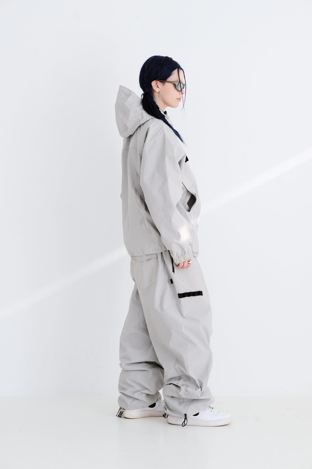 BSRABBIT REFINED SUPER WIDE VENTILATION PANTS BRIGHT GRAY