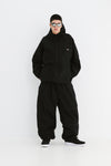 BSRABBIT SPIDERWEB SUPER WIDE JOGGER PANTS BLACK