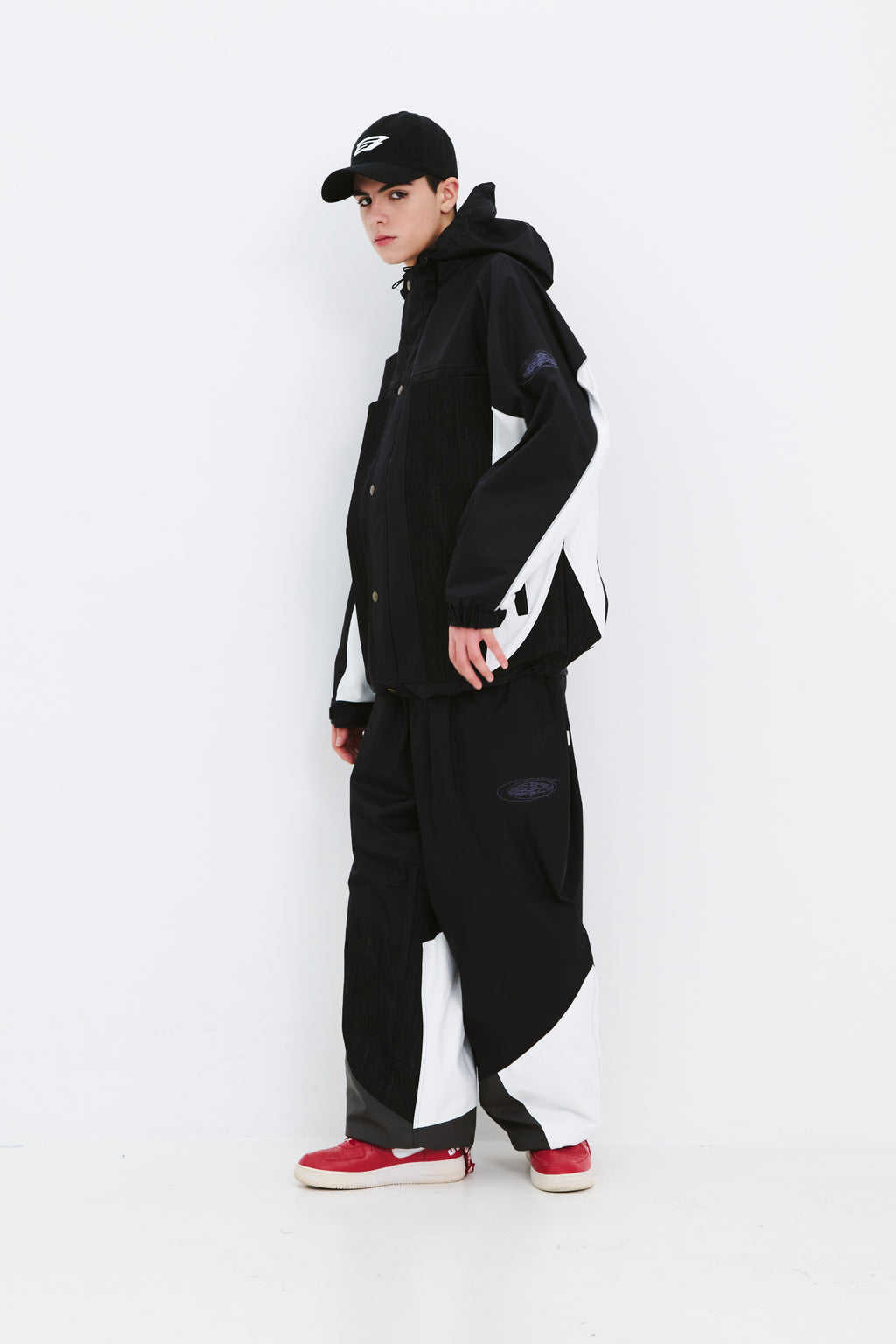 BSRABBIT UNUSUAL SUPER WIDE VENTILATION PANTS BLACK