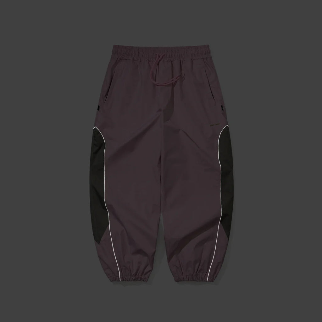 LIGHT WEIGHT REFLECTIVE LINE SUPER WIDE JOGGER PANTS BABY PINK