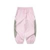 LIGHT WEIGHT REFLECTIVE LINE SUPER WIDE JOGGER PANTS BABY PINK