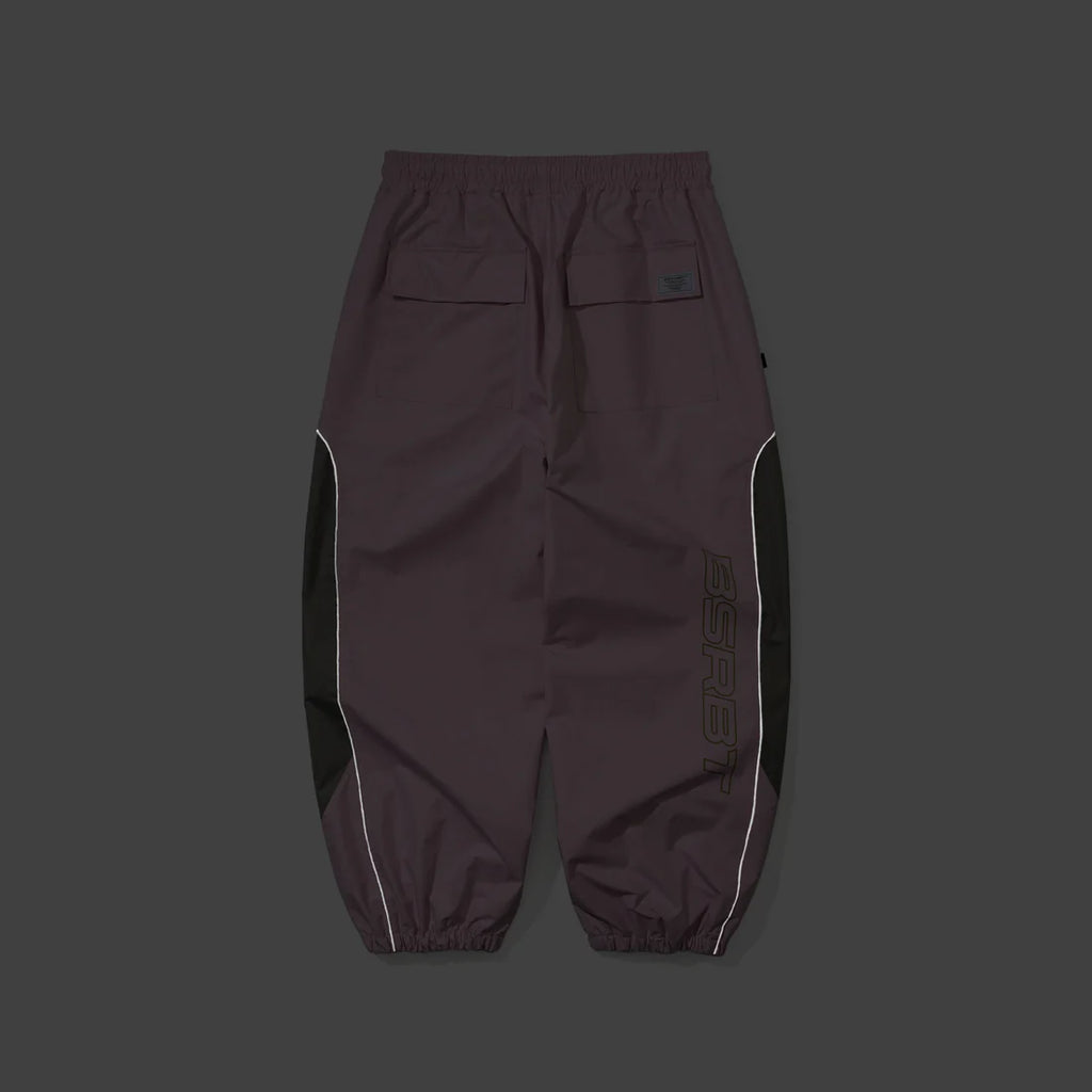 LIGHT WEIGHT REFLECTIVE LINE SUPER WIDE JOGGER PANTS BABY PINK