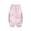 LIGHT WEIGHT REFLECTIVE LINE SUPER WIDE JOGGER PANTS BABY PINK