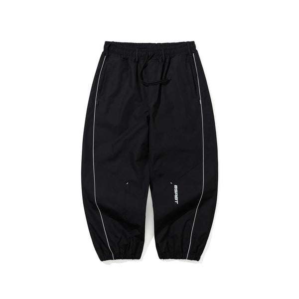 STREAM LINE 3L SUPER WIDE JOGGER PANTS BLACK