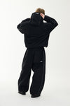 STREAM LINE 3L SUPER WIDE JOGGER PANTS BLACK