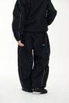 STREAM LINE 3L SUPER WIDE JOGGER PANTS BLACK