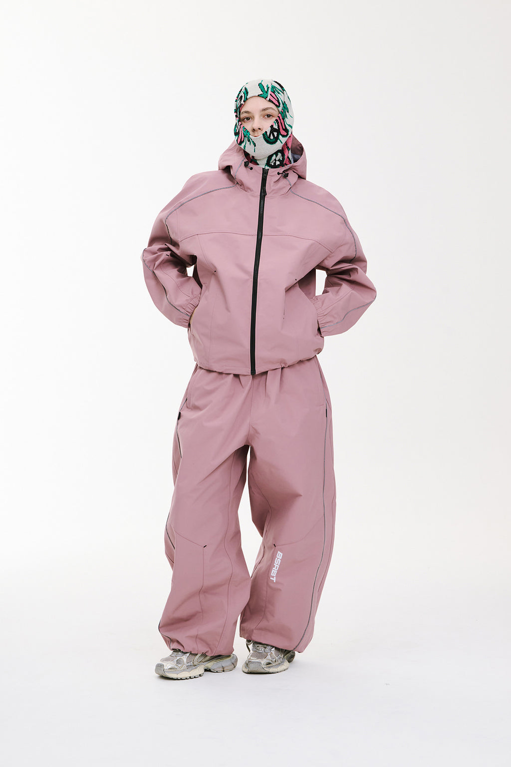 STREAM LINE 3L SUPER WIDE JOGGER PANTS INDY PINK