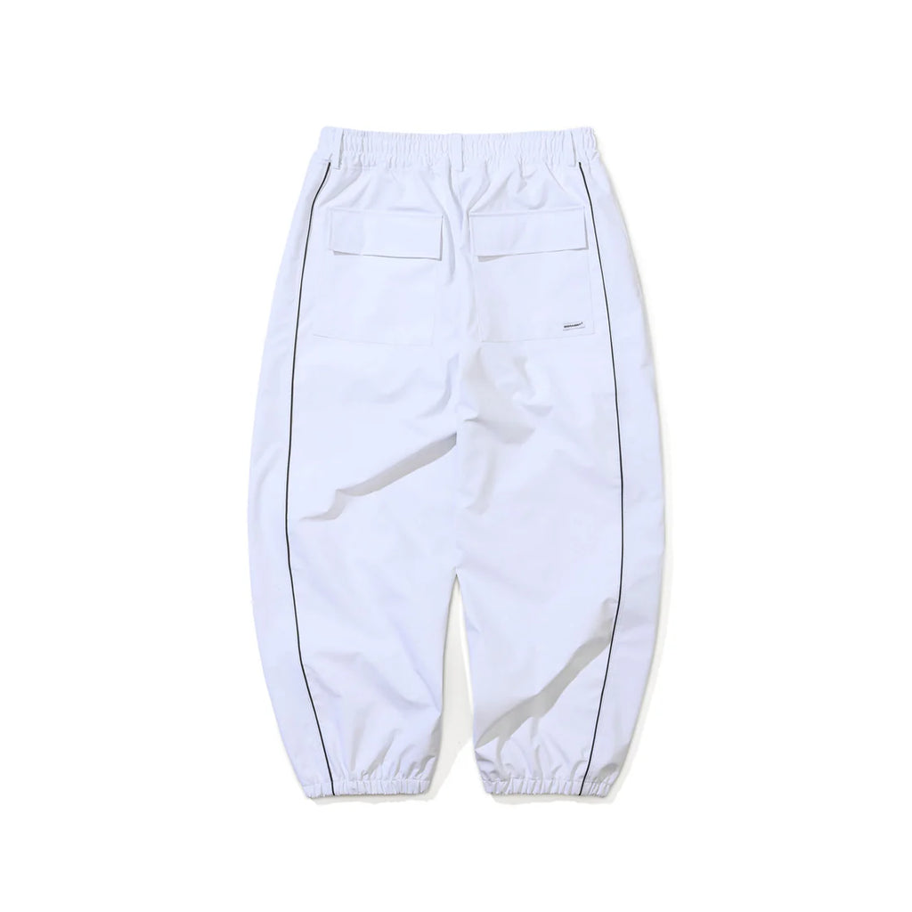 STREAM LINE 3L SUPER WIDE JOGGER PANTS WHITE