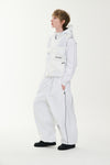 STREAM LINE 3L SUPER WIDE JOGGER PANTS WHITE