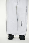 STREAM LINE 3L SUPER WIDE JOGGER PANTS WHITE