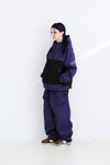 BSRABBIT STITCH BOX WIDE TRACK PANTS PURPLE