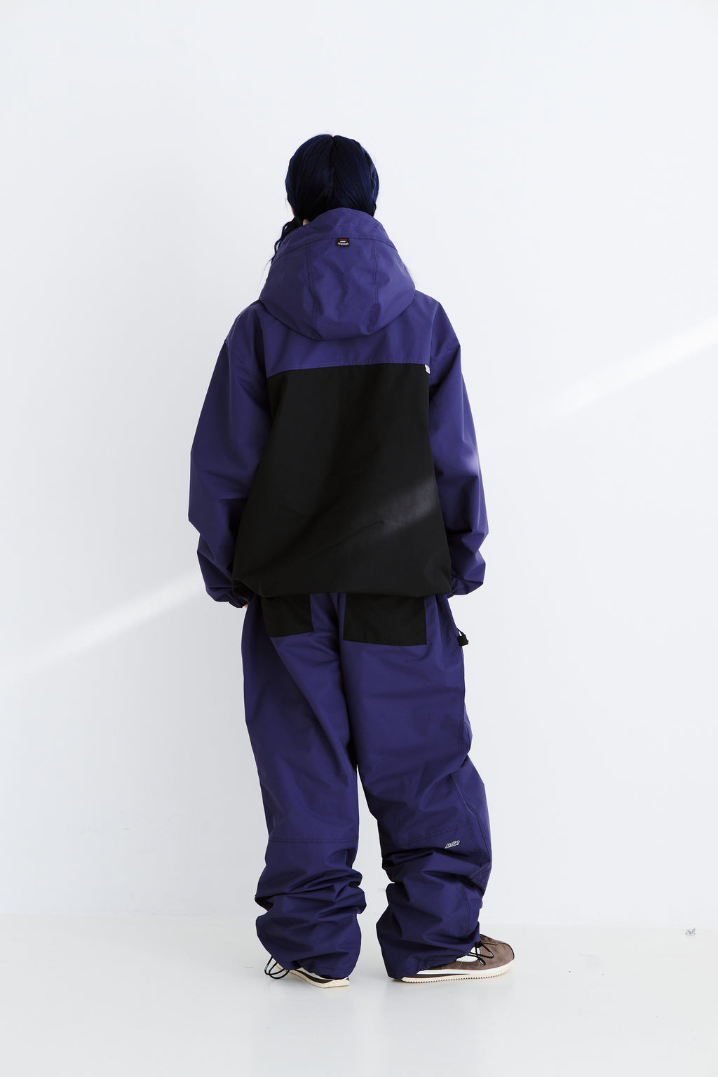 BSRABBIT STITCH BOX WIDE TRACK PANTS PURPLE