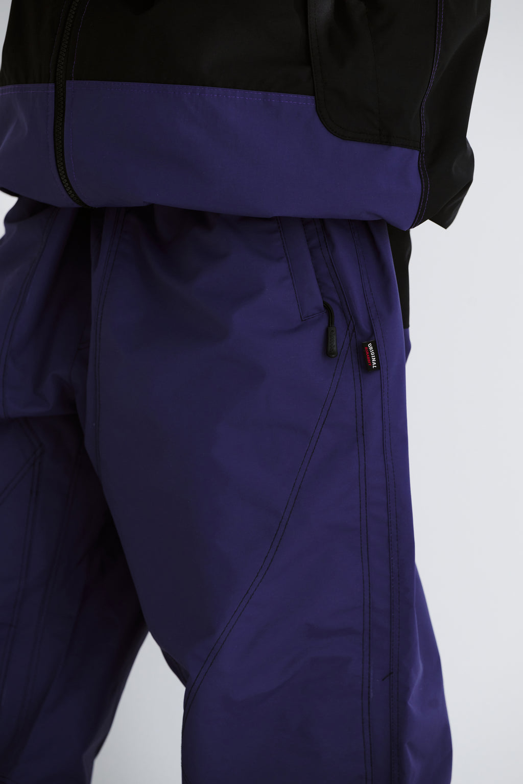 BSRABBIT STITCH BOX WIDE TRACK PANTS PURPLE