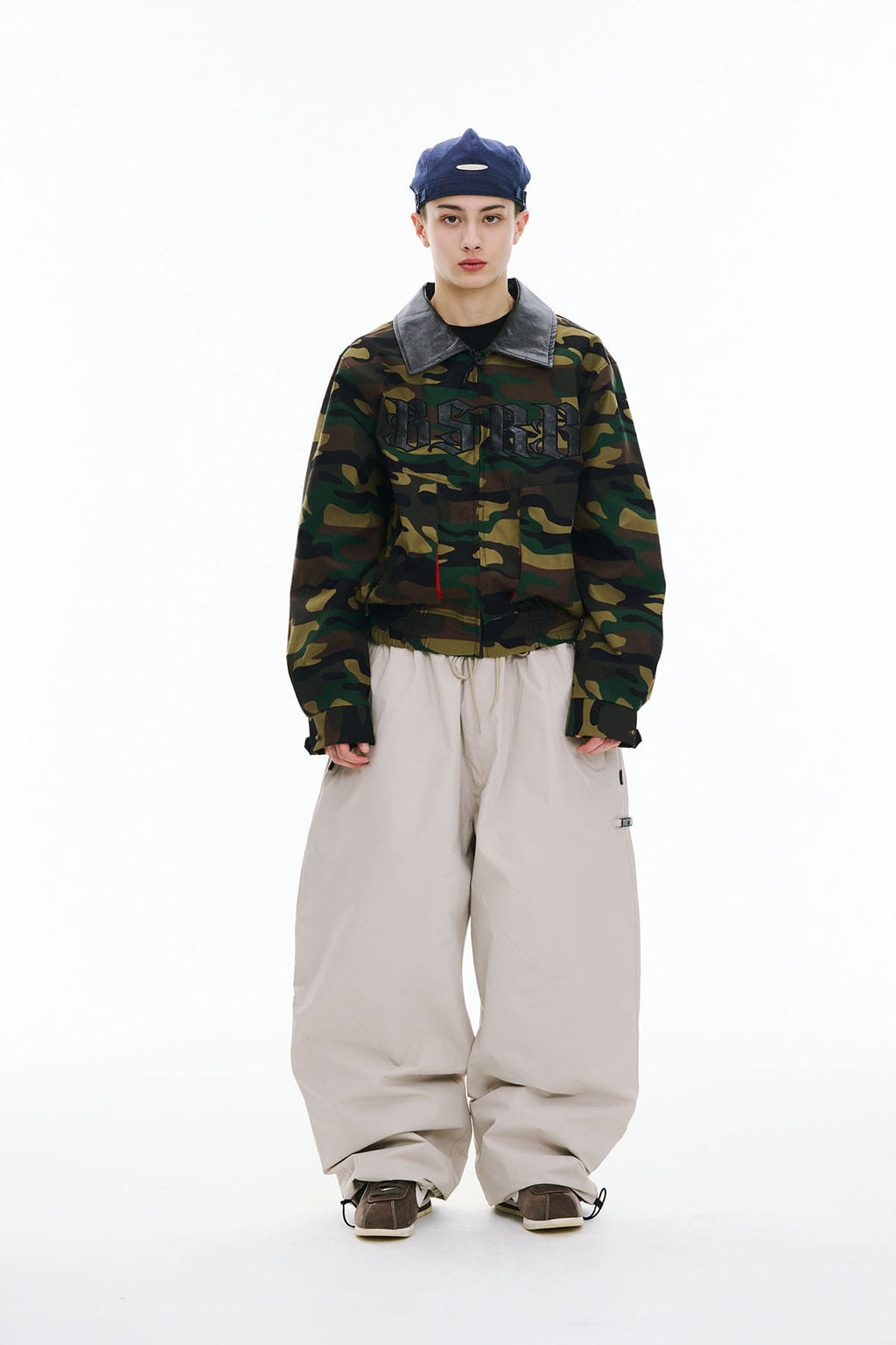ORIGINAL WIDE TRACK PANTS LIGHT BEIGE