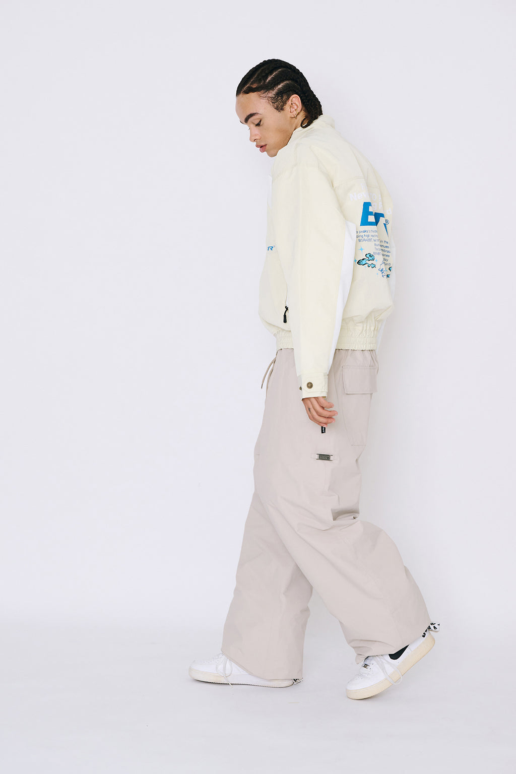 ORIGINAL WIDE TRACK PANTS LIGHT BEIGE