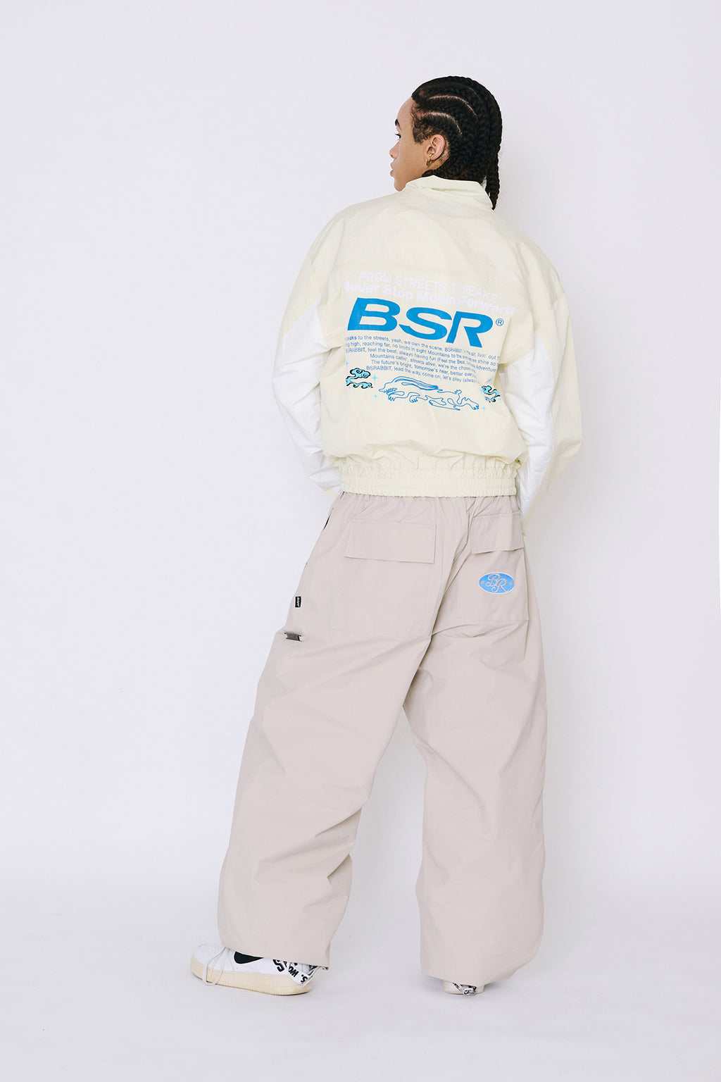 ORIGINAL WIDE TRACK PANTS LIGHT BEIGE