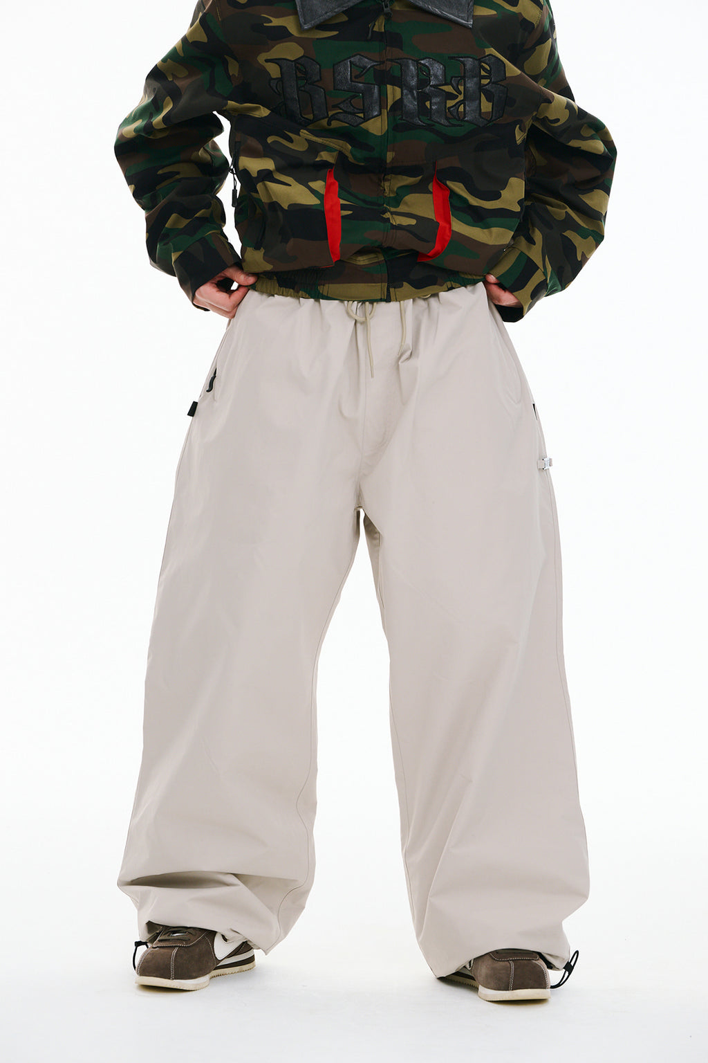 ORIGINAL WIDE TRACK PANTS LIGHT BEIGE