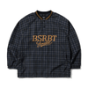 BSRABBIT BSRBT SPORTY PULLOVER SNAP JACKET CHECK BROWN