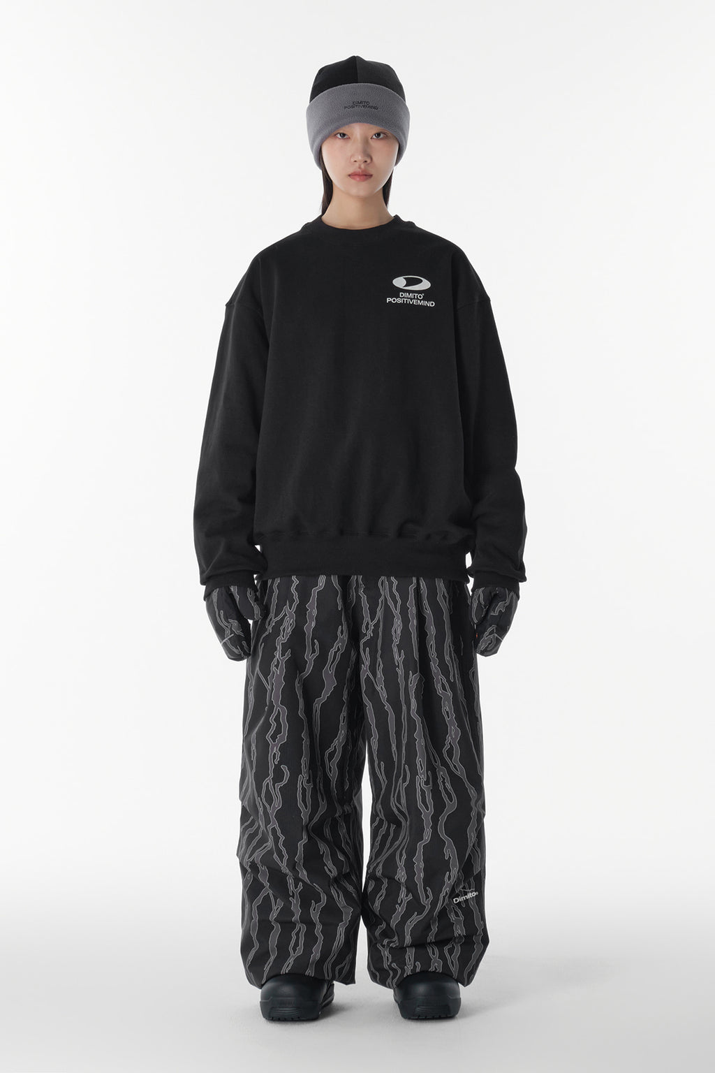 BASIC WIDE PANTS (WIDE FIT LV.2) HAE MT BLACK