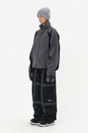 REFLECTIVE LINE BANDED PANTS (WIDE FIT LV.2) BLACK