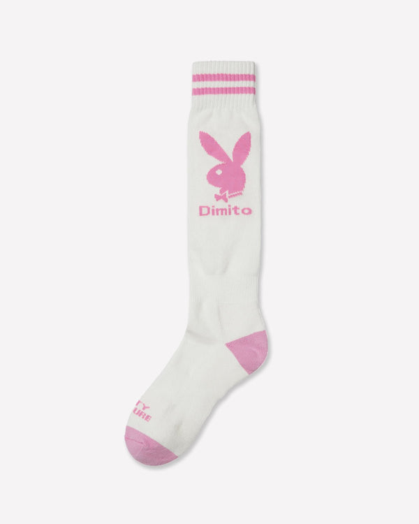 (PLAYBOY X DIMITO) SPORTS SOCKS WHITE