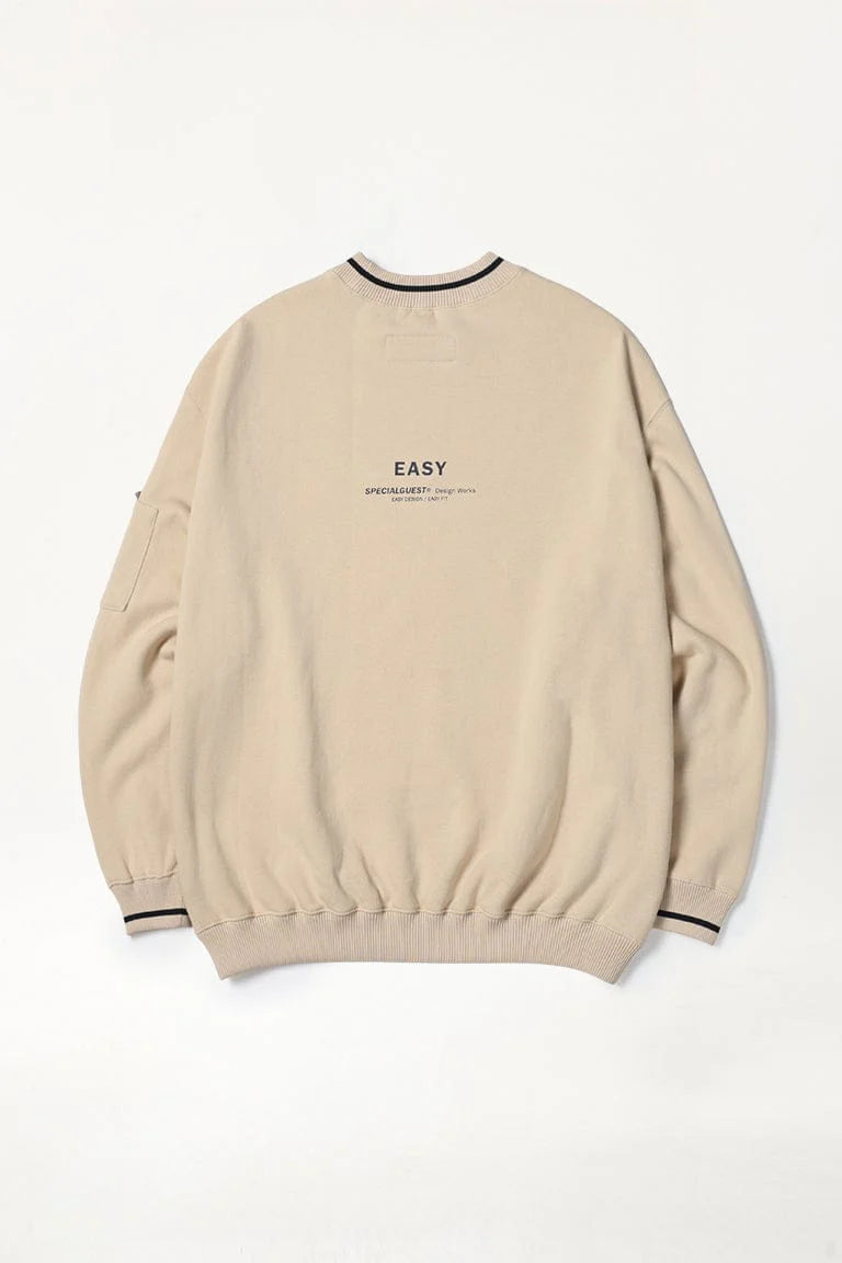 EASY LINEWORK CREWNECK BISCOTTI