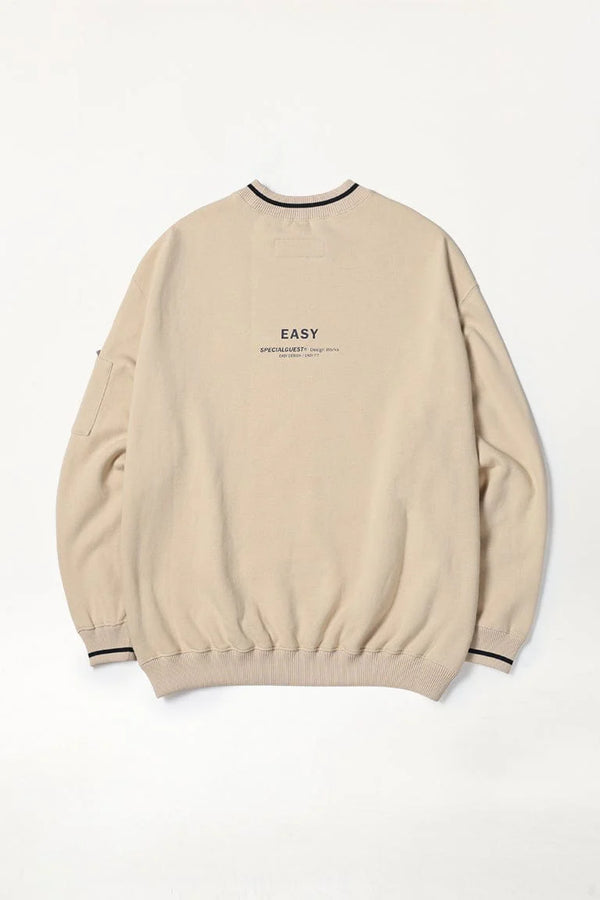 EASY LINEWORK CREWNECK BISCOTTI