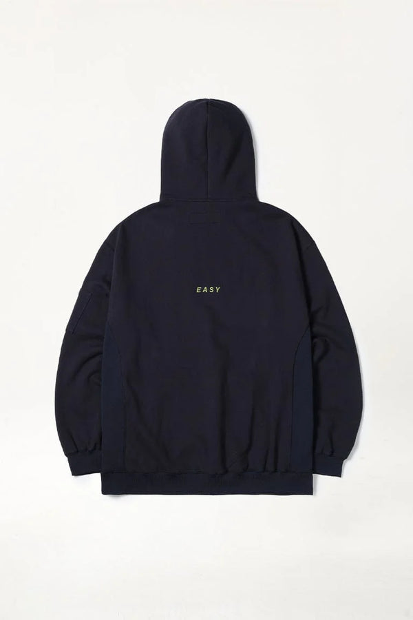 EASY WIDE HOODIE NAVY