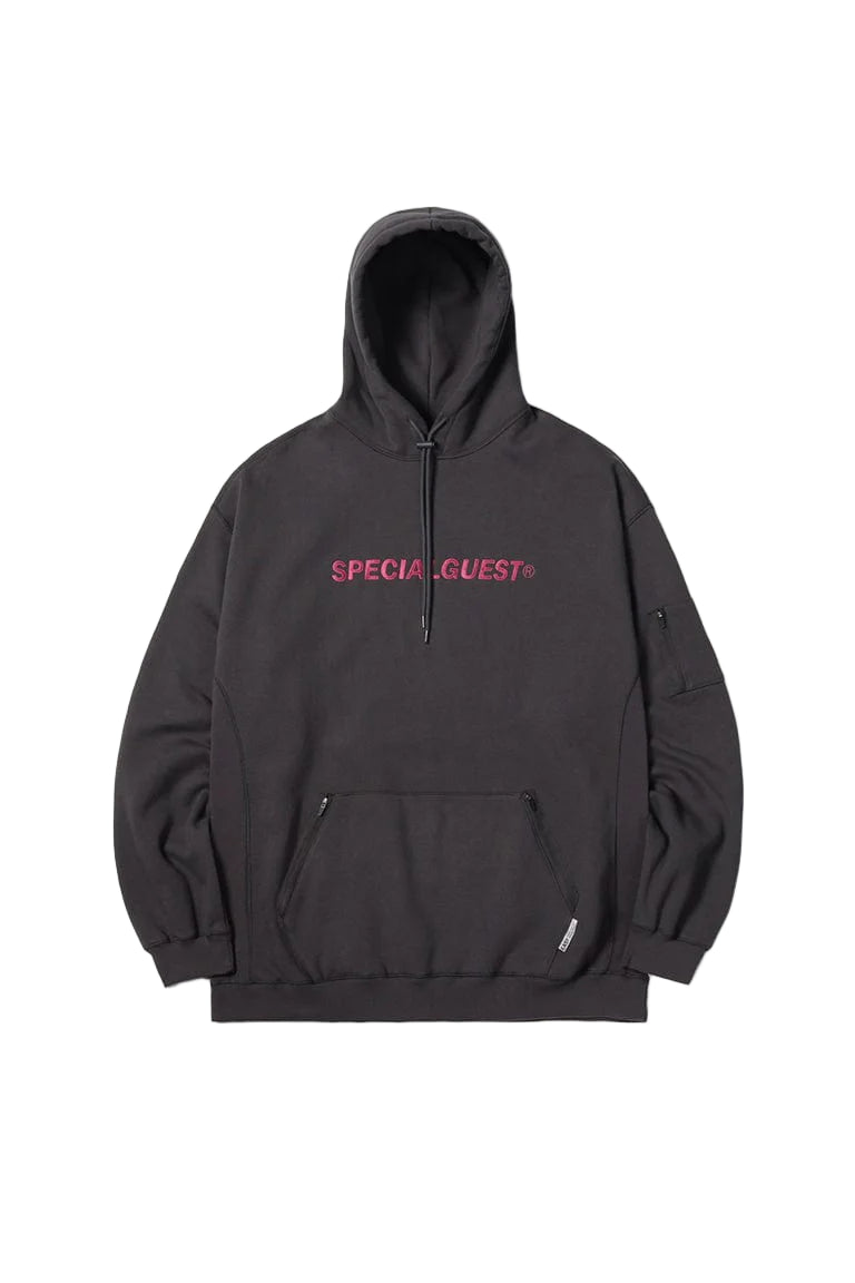 EASY WIDE HOODIE CHARCOAL ART