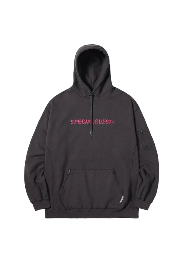 EASY WIDE HOODIE CHARCOAL ART