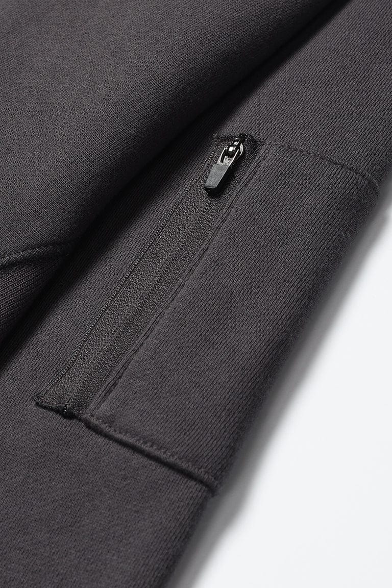 EASY WIDE HOODIE CHARCOAL ART