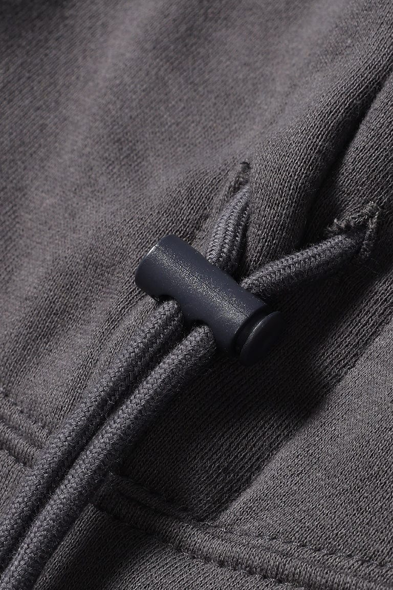 EASY WIDE HOODIE CHARCOAL ART