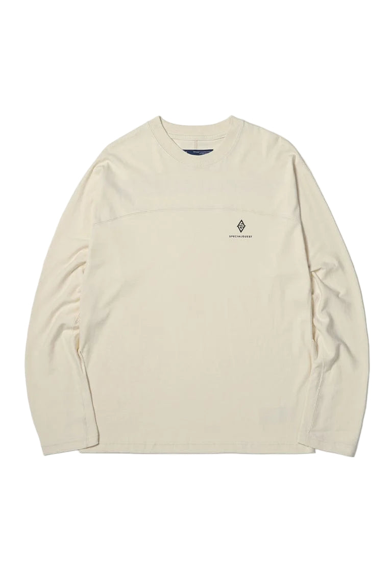 V2 LINEFLOW MERCERIZED L/S TEE IVORY